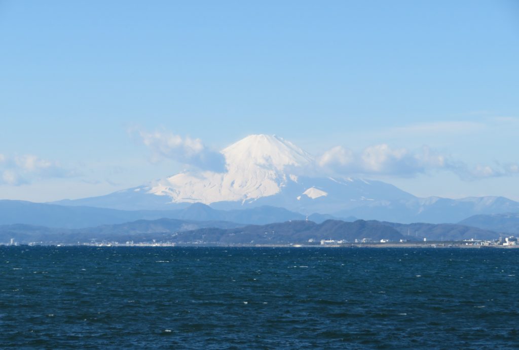 江の島からの富士山です。